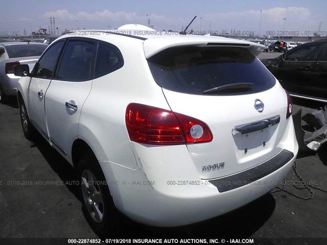 JN8AS5MT9BW167980 - 2011 NISSAN ROGUE S/SV/KROM WHITE photo 3