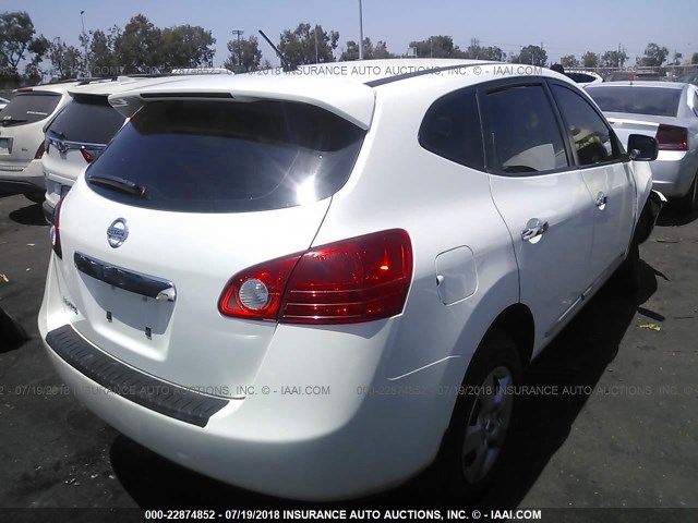 JN8AS5MT9BW167980 - 2011 NISSAN ROGUE S/SV/KROM WHITE photo 4