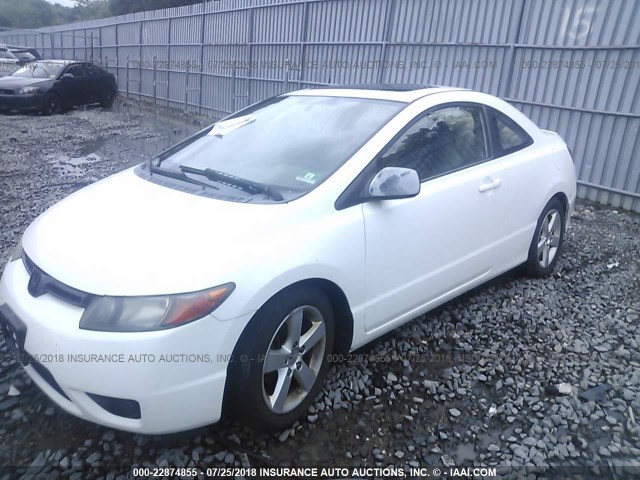 2HGFG12968H562811 - 2008 HONDA CIVIC EXL WHITE photo 2