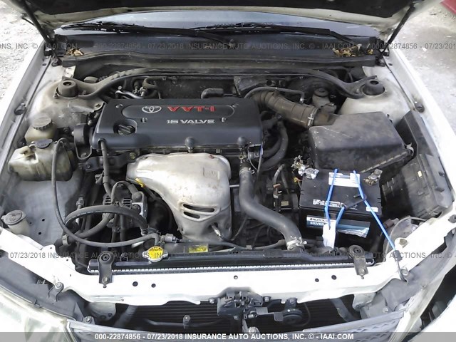 2T1CE22P72C012689 - 2002 TOYOTA CAMRY SOLARA SE WHITE photo 10