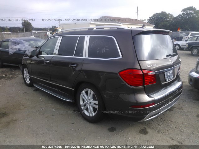 4JGDF6EE8FA480486 - 2015 MERCEDES-BENZ GL 450 4MATIC BROWN photo 3