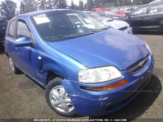 KL1TD66607B753906 - 2007 CHEVROLET AVEO LS BLUE photo 1