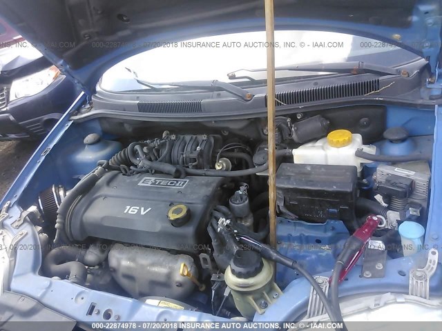 KL1TD66607B753906 - 2007 CHEVROLET AVEO LS BLUE photo 10