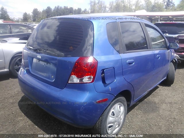 KL1TD66607B753906 - 2007 CHEVROLET AVEO LS BLUE photo 4