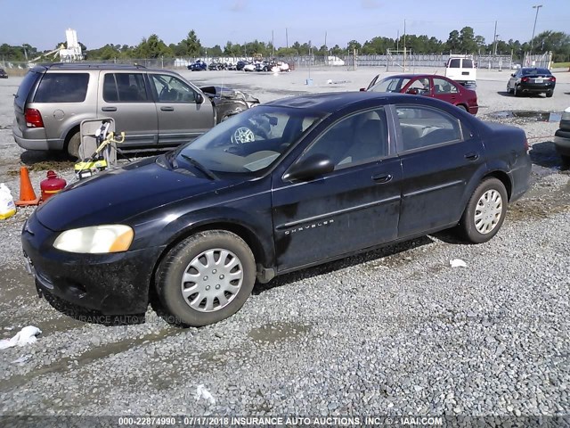 1C3EL46UX1N686278 - 2001 CHRYSLER SEBRING LX BLACK photo 2