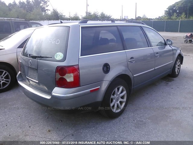 WVWVD63B24E173957 - 2004 VOLKSWAGEN PASSAT GLS SILVER photo 4