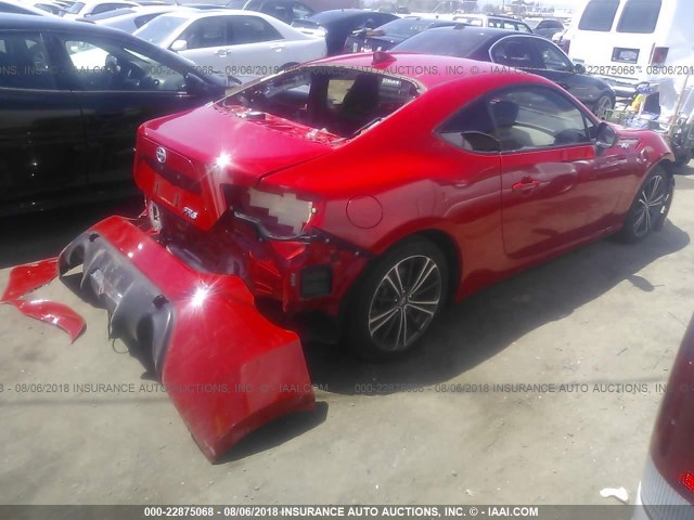 JF1ZNAA16G8702542 - 2016 TOYOTA SCION FR-S RED photo 4