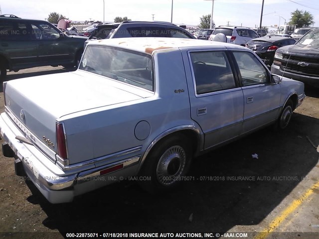 1C3BC4630KB416946 - 1989 CHRYSLER NEW YORKER C-BODY Light Blue photo 4