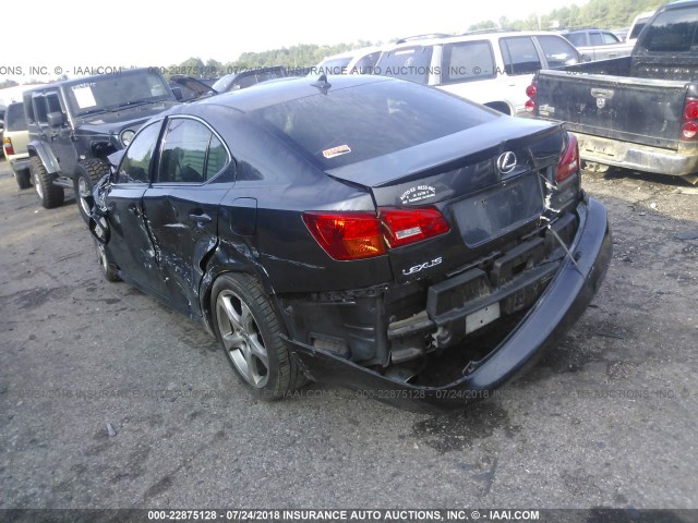 JTHBK262872043604 - 2007 LEXUS IS 250 GRAY photo 3