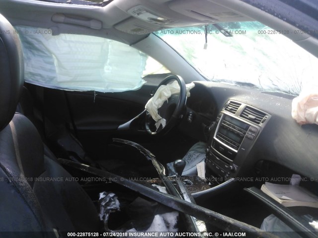 JTHBK262872043604 - 2007 LEXUS IS 250 GRAY photo 5