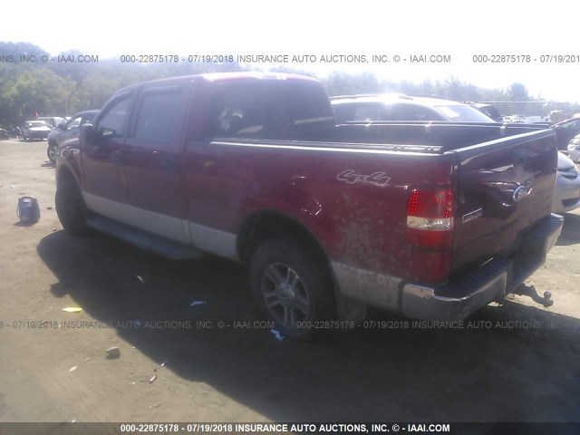 1FTPW14V17FA49403 - 2007 FORD F150 SUPERCREW RED photo 3