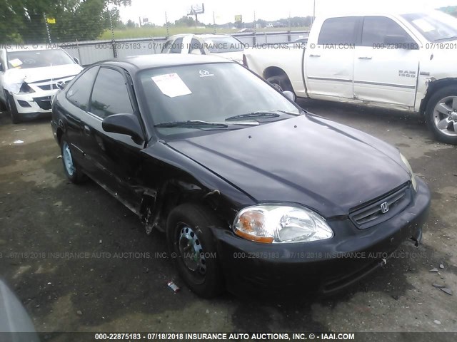 1HGEJ6129WL117445 - 1998 HONDA CIVIC DX BLACK photo 1