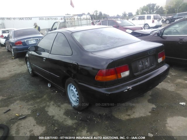 1HGEJ6129WL117445 - 1998 HONDA CIVIC DX BLACK photo 3