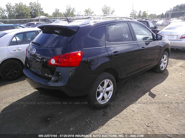 JN8AS58VX8W133082 - 2008 NISSAN ROGUE S/SL BLACK photo 4