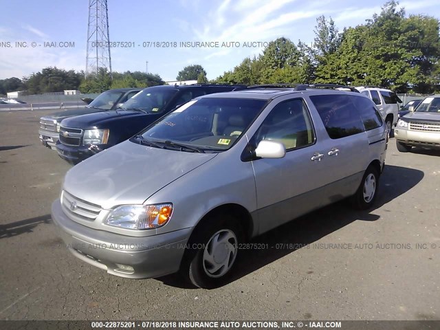 4T3ZF13CX1U407130 - 2001 TOYOTA SIENNA LE/XLE TAN photo 2