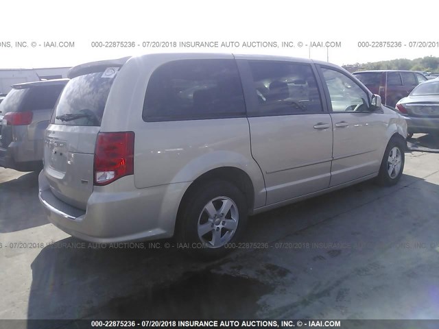 2C4RDGCG0DR520904 - 2013 DODGE GRAND CARAVAN SXT GOLD photo 4