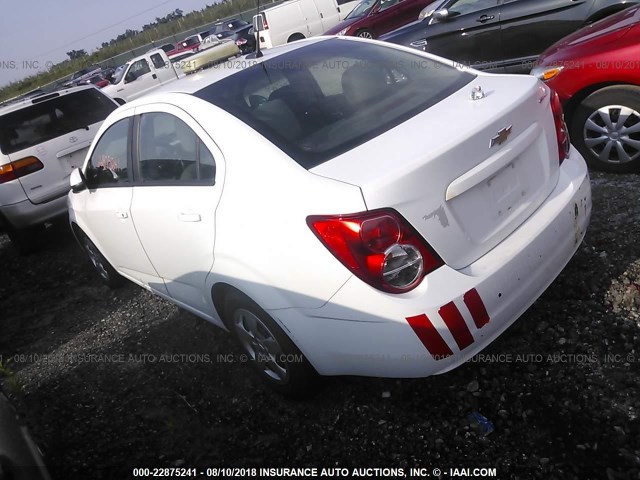 1G1JA5SH9E4205634 - 2014 CHEVROLET SONIC LS WHITE photo 3