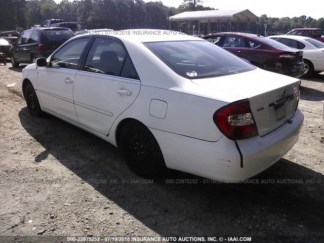 4T1BE32K22U039514 - 2002 TOYOTA CAMRY LE/XLE/SE 白色 照片 3