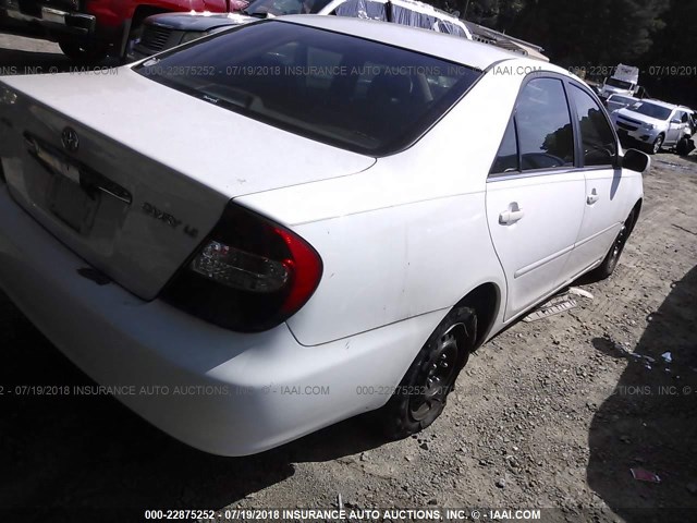 4T1BE32K22U039514 - 2002 TOYOTA CAMRY LE/XLE/SE 白色 照片 4