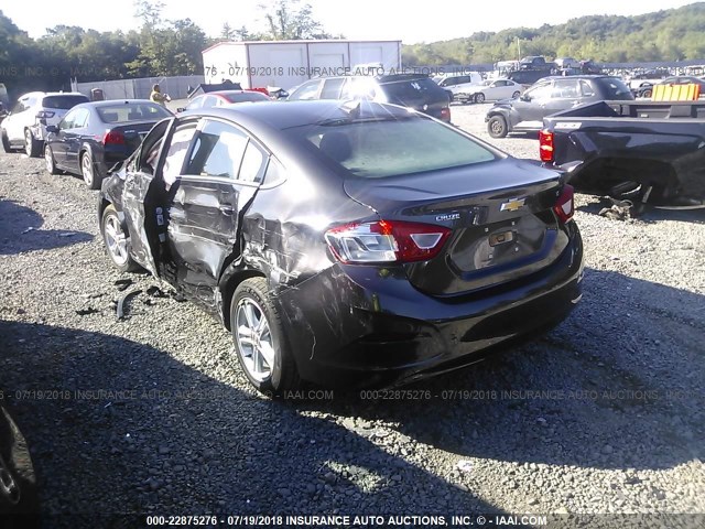 1G1BE5SM7G7293686 - 2016 CHEVROLET CRUZE LT BLACK photo 3