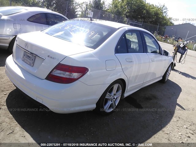 WDDGF8BB9BF528572 - 2011 MERCEDES-BENZ C 300 4MATIC WHITE photo 4