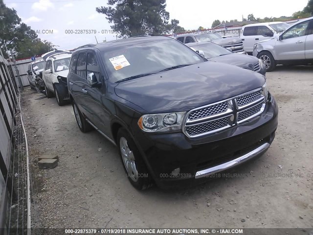 1D4SD5GT2BC688372 - 2011 DODGE DURANGO CITADEL BLACK photo 1