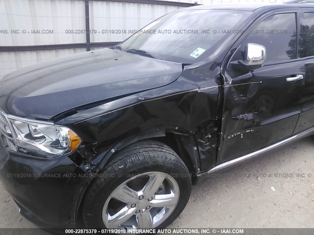 1D4SD5GT2BC688372 - 2011 DODGE DURANGO CITADEL BLACK photo 6