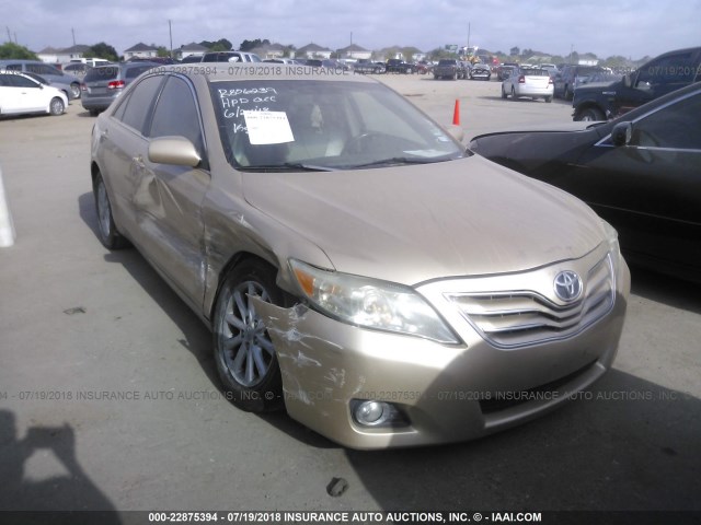 4T1BK3EK7AU605704 - 2010 TOYOTA CAMRY SE/LE/XLE GOLD photo 1