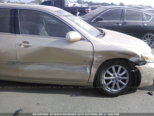 4T1BK3EK7AU605704 - 2010 TOYOTA CAMRY SE/LE/XLE GOLD photo 6