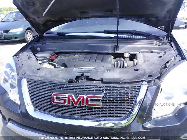 1GKLVMEDXAJ113732 - 2010 GMC ACADIA SLT-1 Czarny zdjęcie 10