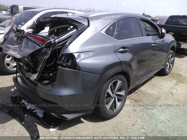 JTJYARBZ2J2093803 - 2018 LEXUS NX 300/BASE/F SPORT GRAY photo 4