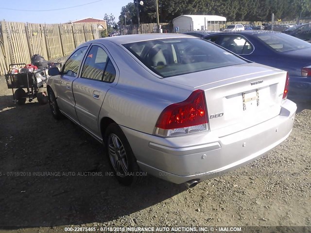 YV1RS592062534755 - 2006 VOLVO S60 2.5T SILVER photo 3