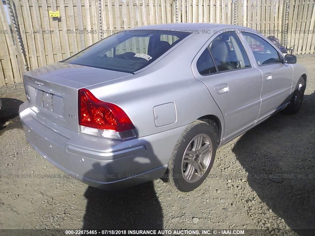 YV1RS592062534755 - 2006 VOLVO S60 2.5T SILVER photo 4