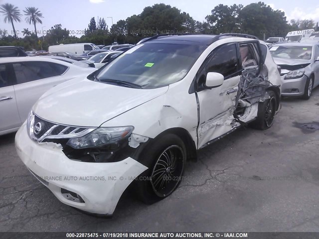 JN8AZ1MUXEW415347 - 2014 NISSAN Murano S/SL/SV/LE WHITE photo 2