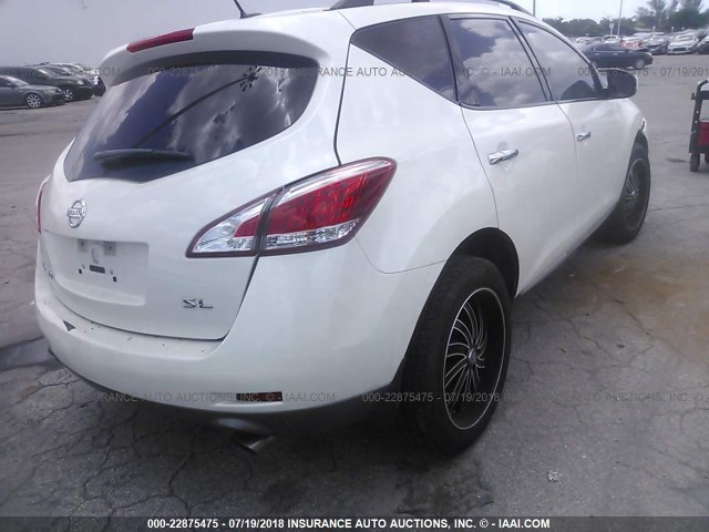 JN8AZ1MUXEW415347 - 2014 NISSAN Murano S/SL/SV/LE WHITE photo 4