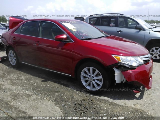 4T4BF1FK5CR206080 - 2012 TOYOTA CAMRY SE/LE/XLE RED photo 1