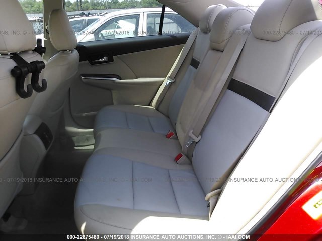 4T4BF1FK5CR206080 - 2012 TOYOTA CAMRY SE/LE/XLE RED photo 8