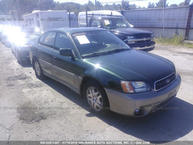 4S3BE686737214100 - 2003 SUBARU LEGACY OUTBACK LIMITED GREEN photo 1