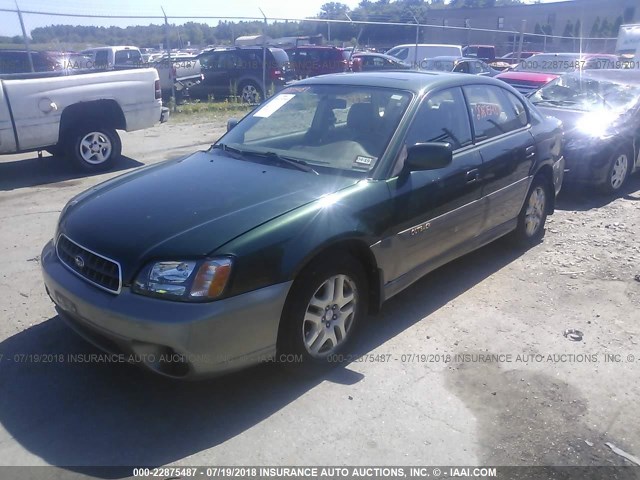 4S3BE686737214100 - 2003 SUBARU LEGACY OUTBACK LIMITED GREEN photo 2