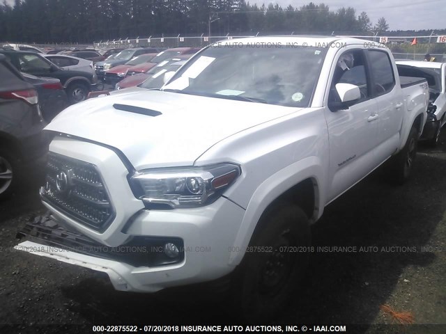 3TMCZ5AN8GM003018 - 2016 TOYOTA TACOMA DBL CAB/SR/SR5/TRD SPT/OR WHITE photo 2