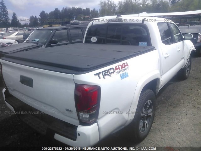 3TMCZ5AN8GM003018 - 2016 TOYOTA TACOMA DBL CAB/SR/SR5/TRD SPT/OR WHITE photo 4