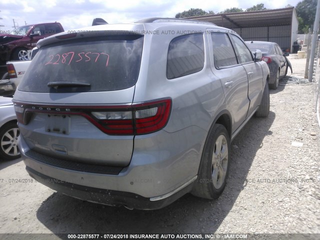 1C4RDHAG7EC970441 - 2014 DODGE DURANGO SXT SILVER photo 4