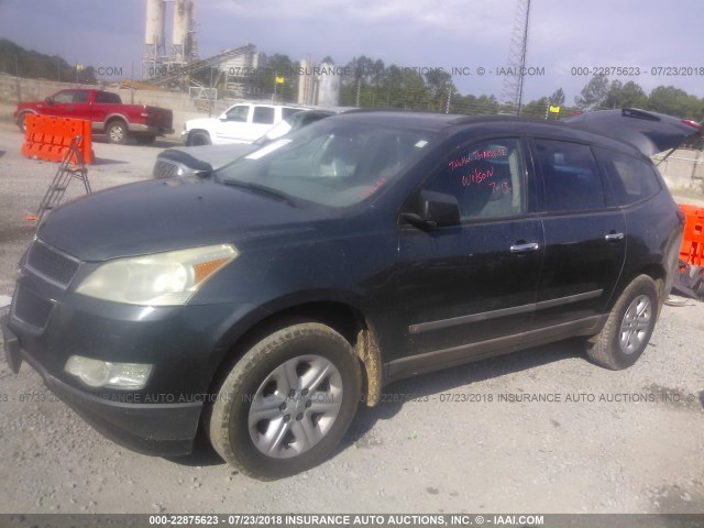 1GNER13D99S158667 - 2009 CHEVROLET TRAVERSE LS BLUE photo 2