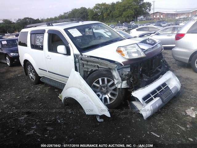 5N1BR1NB1AC603856 - 2010 NISSAN PATHFINDER LE WHITE photo 1