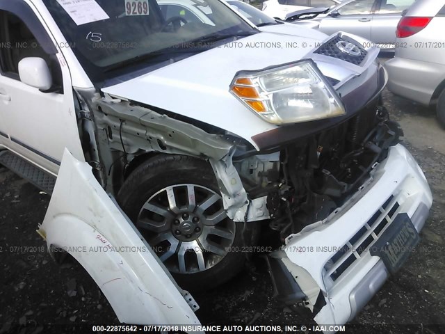 5N1BR1NB1AC603856 - 2010 NISSAN PATHFINDER LE WHITE photo 6