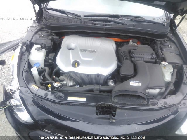 KMHEC4A46DA051326 - 2013 HYUNDAI SONATA HYBRID BLACK photo 10