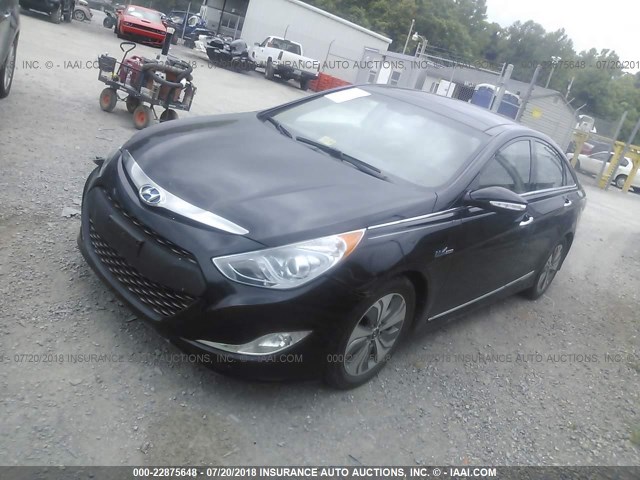 KMHEC4A46DA051326 - 2013 HYUNDAI SONATA HYBRID BLACK photo 2
