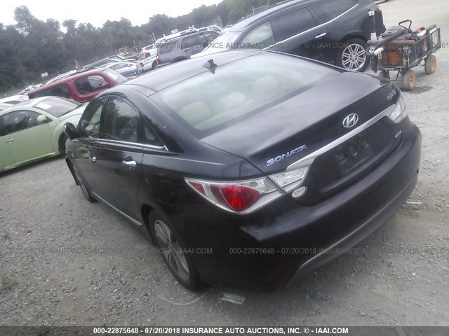 KMHEC4A46DA051326 - 2013 HYUNDAI SONATA HYBRID BLACK photo 3