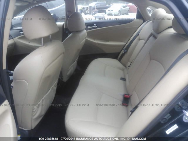 KMHEC4A46DA051326 - 2013 HYUNDAI SONATA HYBRID BLACK photo 8