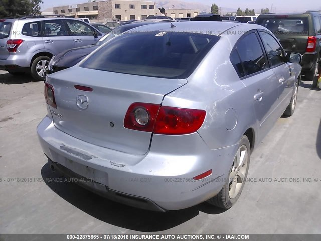 JM1BK12F861474856 - 2006 MAZDA 3 I SILVER photo 4